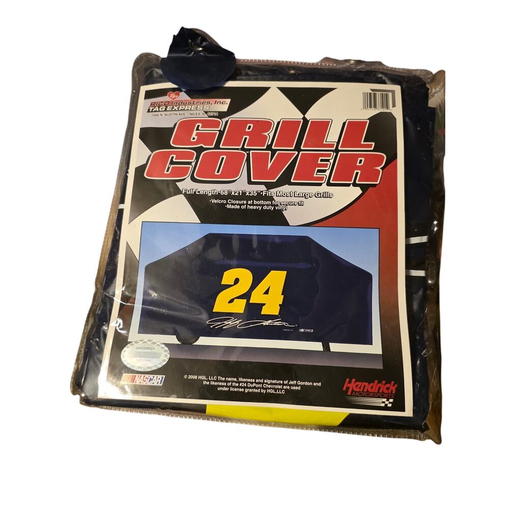 Jeff Gordon #24 NASCAR Grill Cover 68x21x35 Heavy Duty Vinyl Rico Hendrick 2008